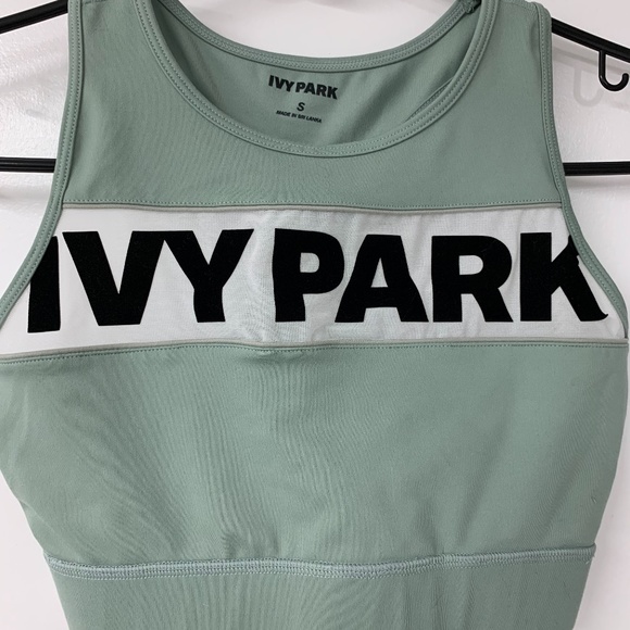 IVY PARK Tops - Ivy Park  Top, Sage Green with 3-d velvet  Logo